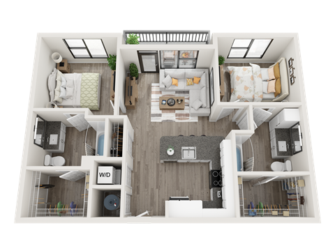 B1 Floor Plan at Link Apartments® Montford, North Carolina, 28209